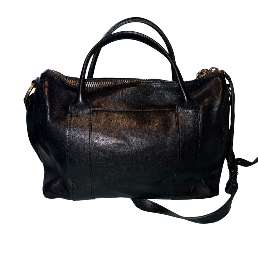 MADEWELL The Prague Satchel Leather Black Bag Crossbody Purse - Picture 3 of 16